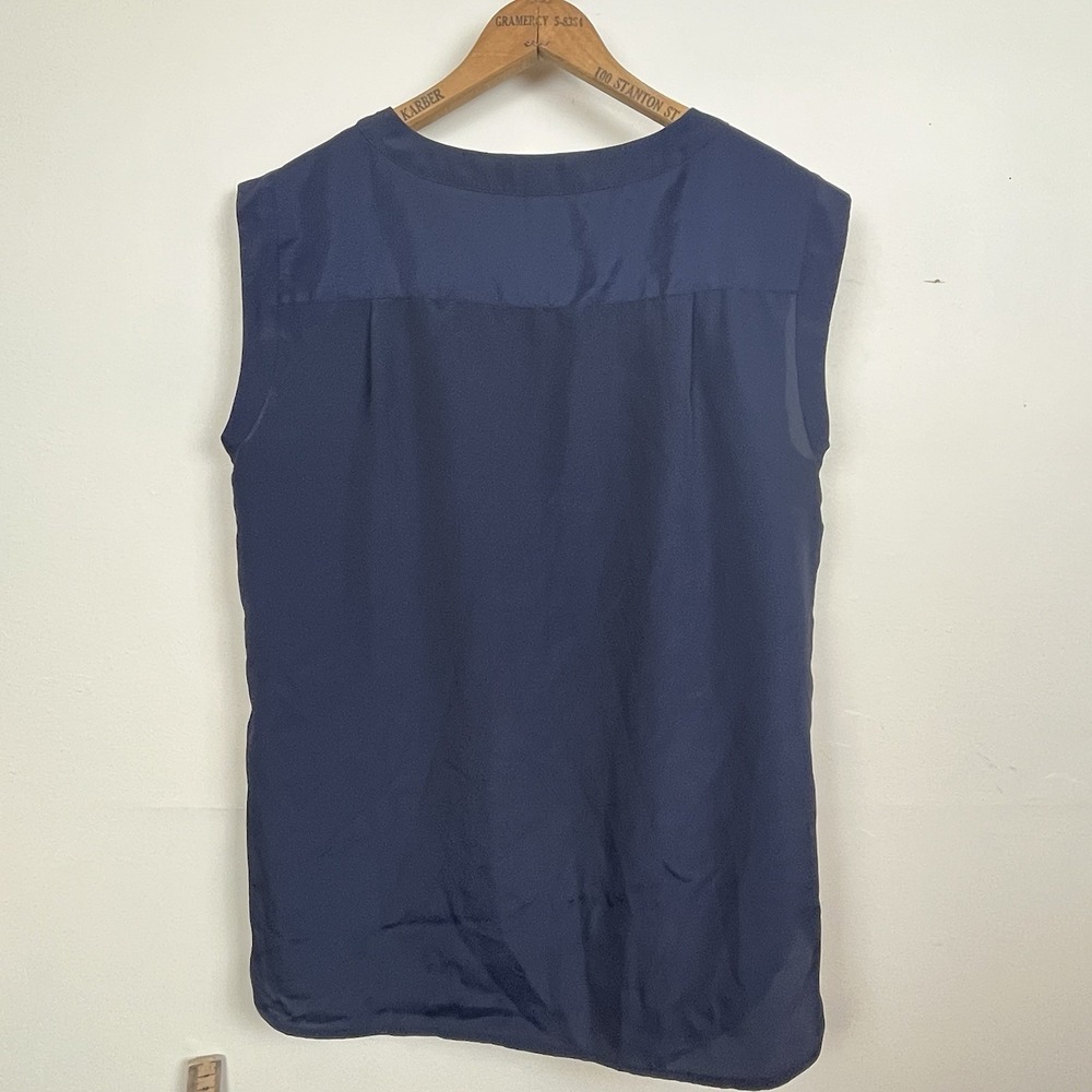 J.Crew Womens Navy Blue Sleeveless Blouse Round Neck Shell B7682 Small - Picture 9 of 11